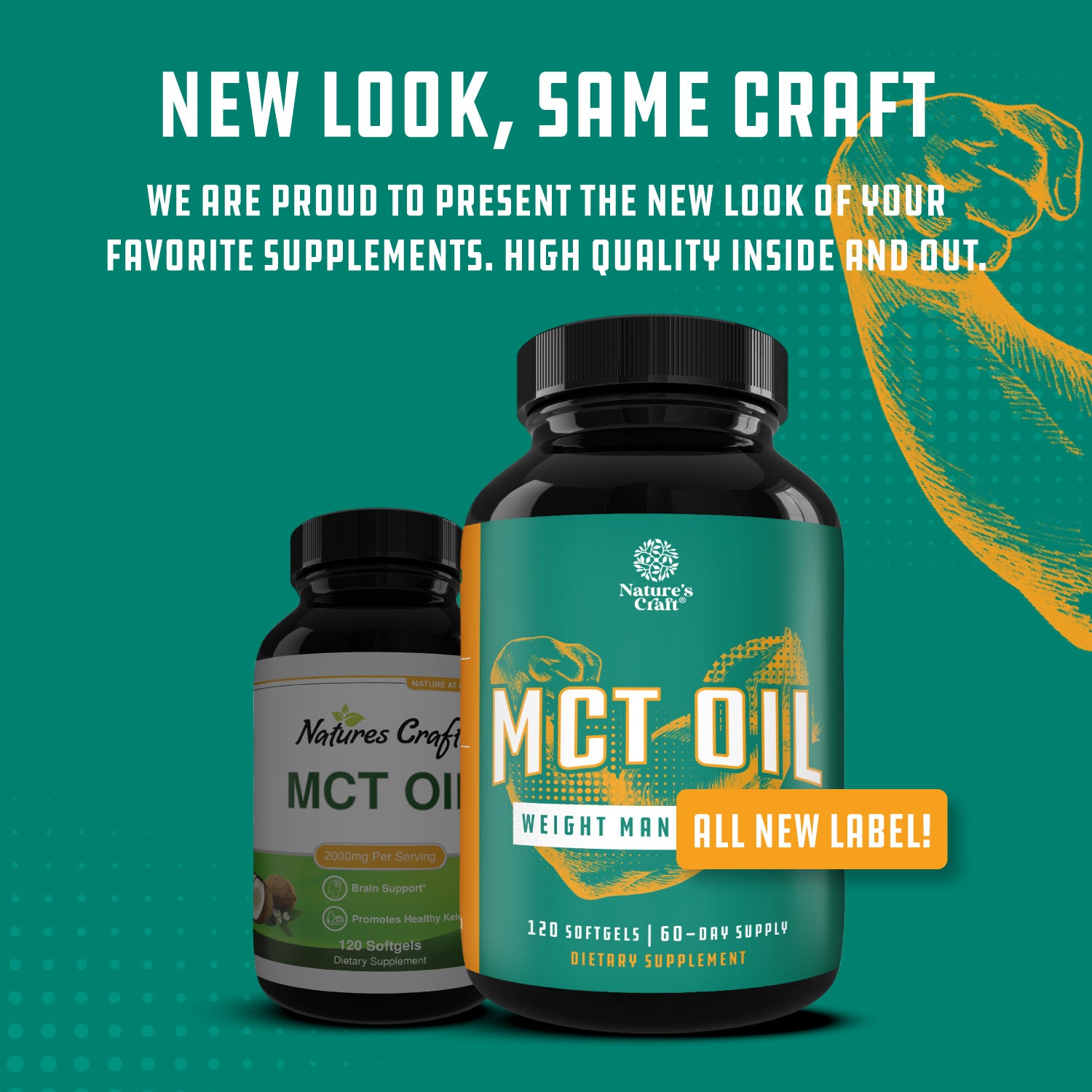 MCT Oil - 120 Softgels - Nature's Craft