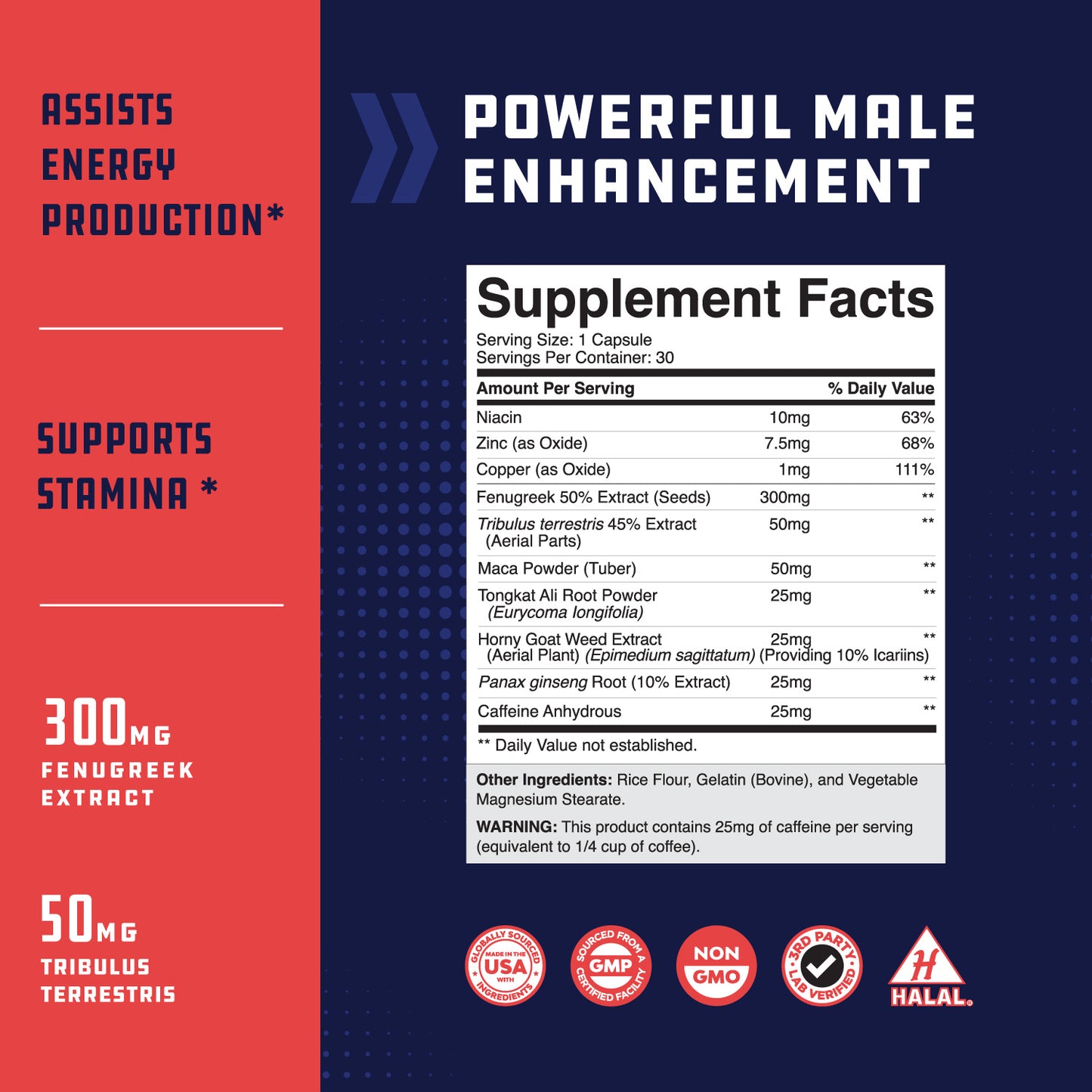 Male Enhancement - 30 Capsules - Nature's Craft