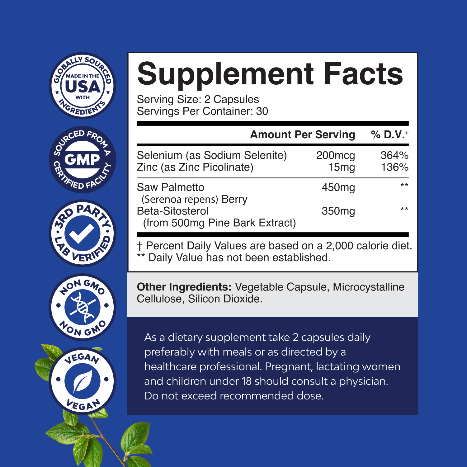 Men's Saw Palmetto 450mg per serving