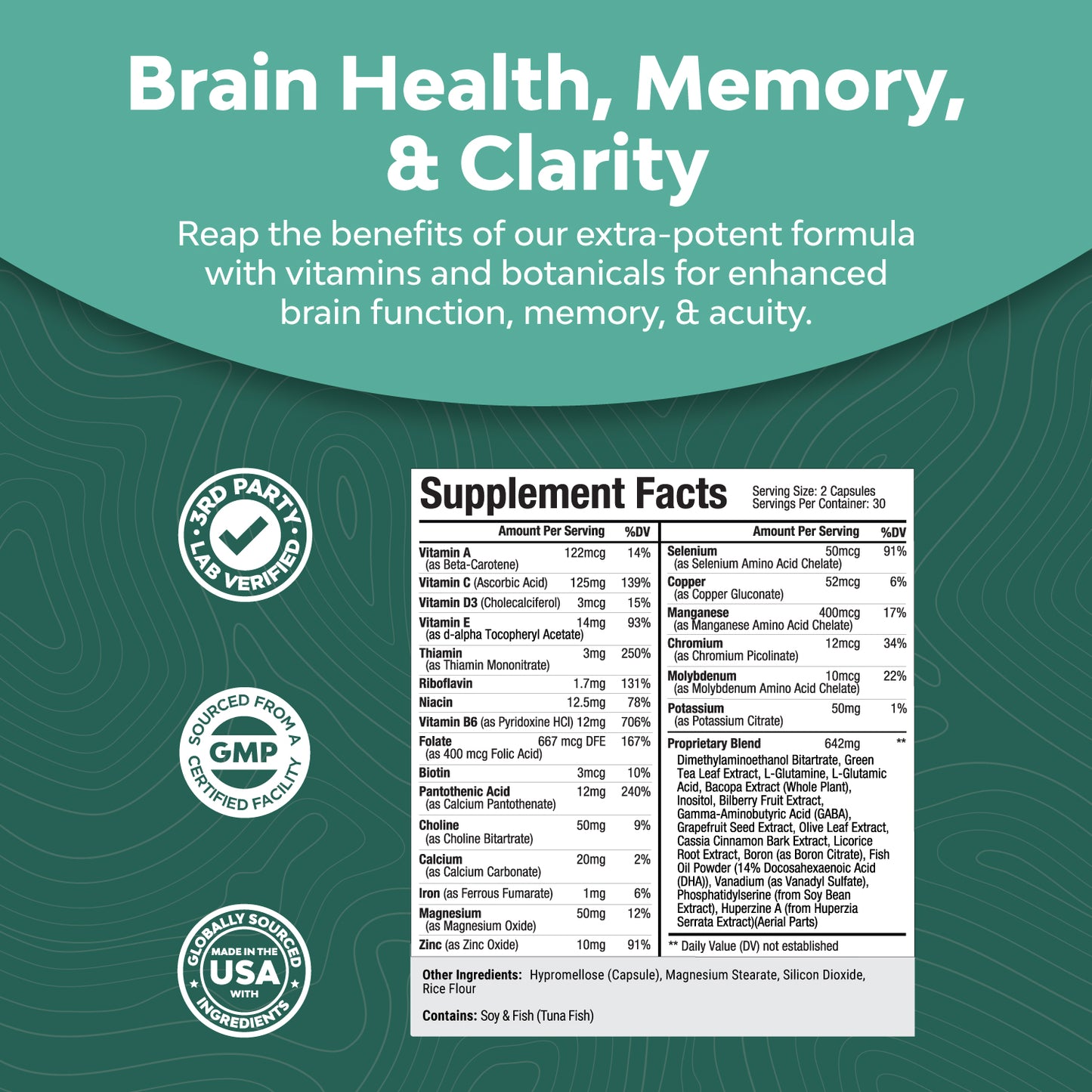 Mind & Memory Matrix - 60 Capsules - Nature's Craft