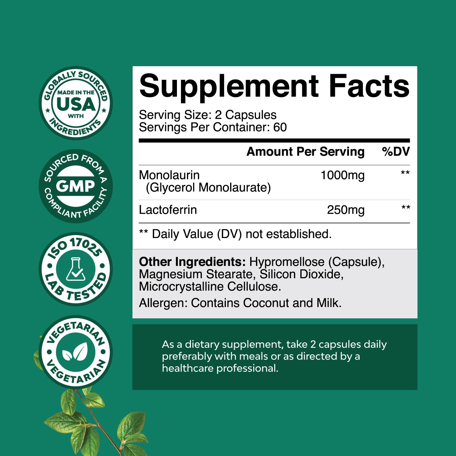Monolaurin + Lactoferrin