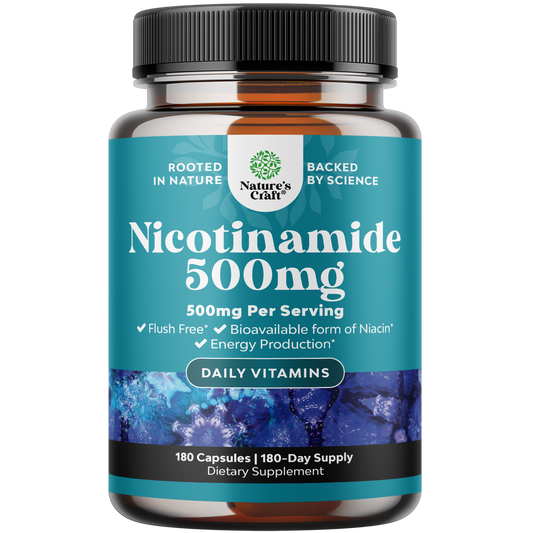 Nicotinamide - 180 Capsules - Nature's Craft
