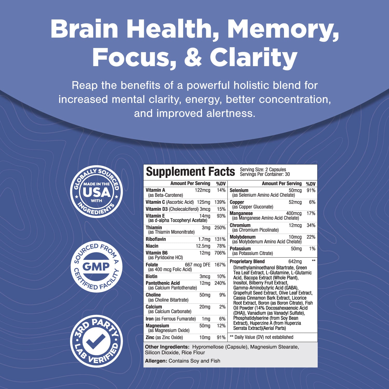 Neuro Health Brain and Focus Formula - 60 Capsules