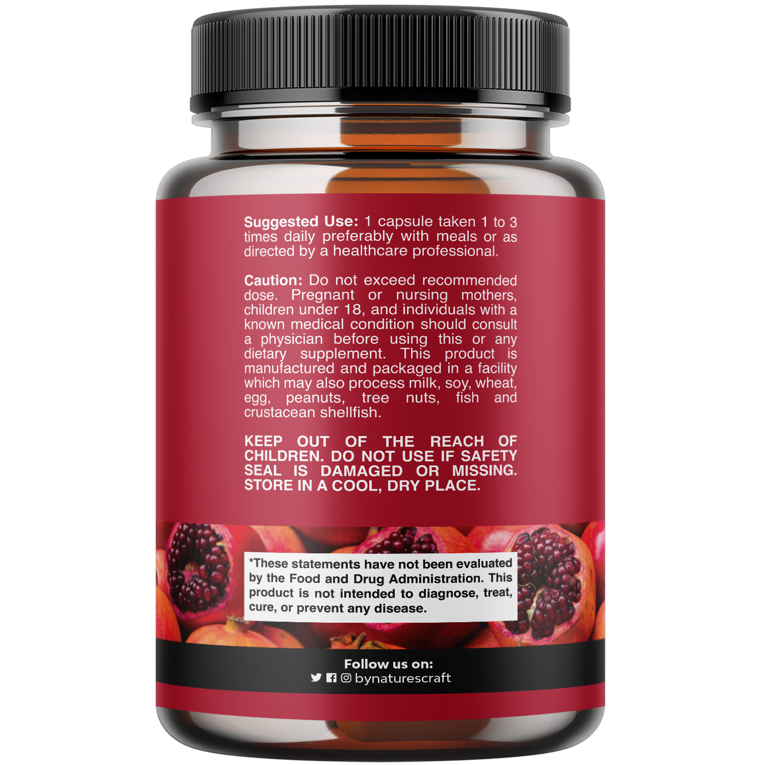 Pomegranate Extract - 120 Capsules - Nature's Craft