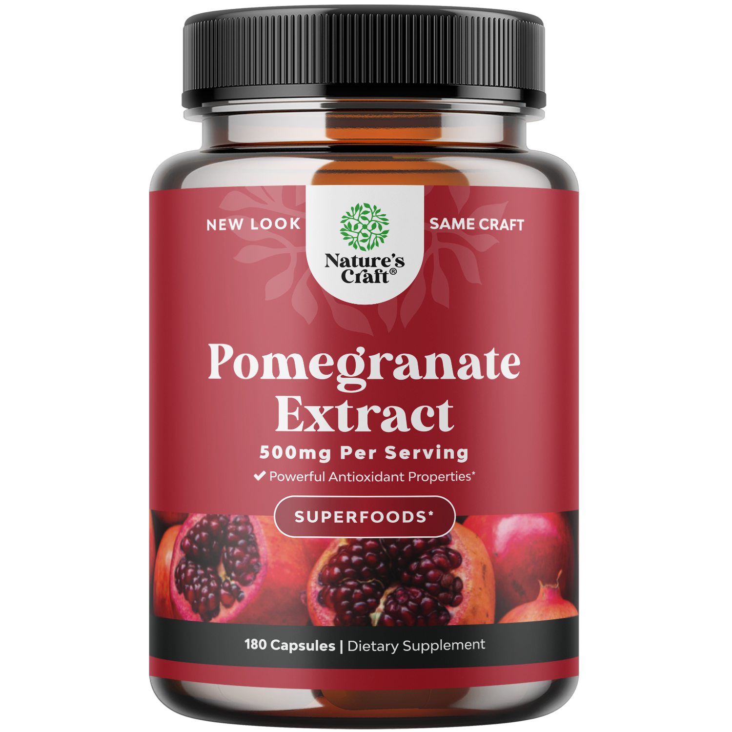 Pomegranate Extract - 180 Capsules - Nature's Craft