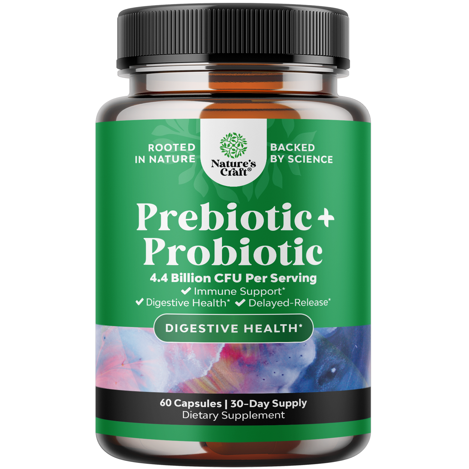 Prebiotic + Probiotic - 60 Capsules
