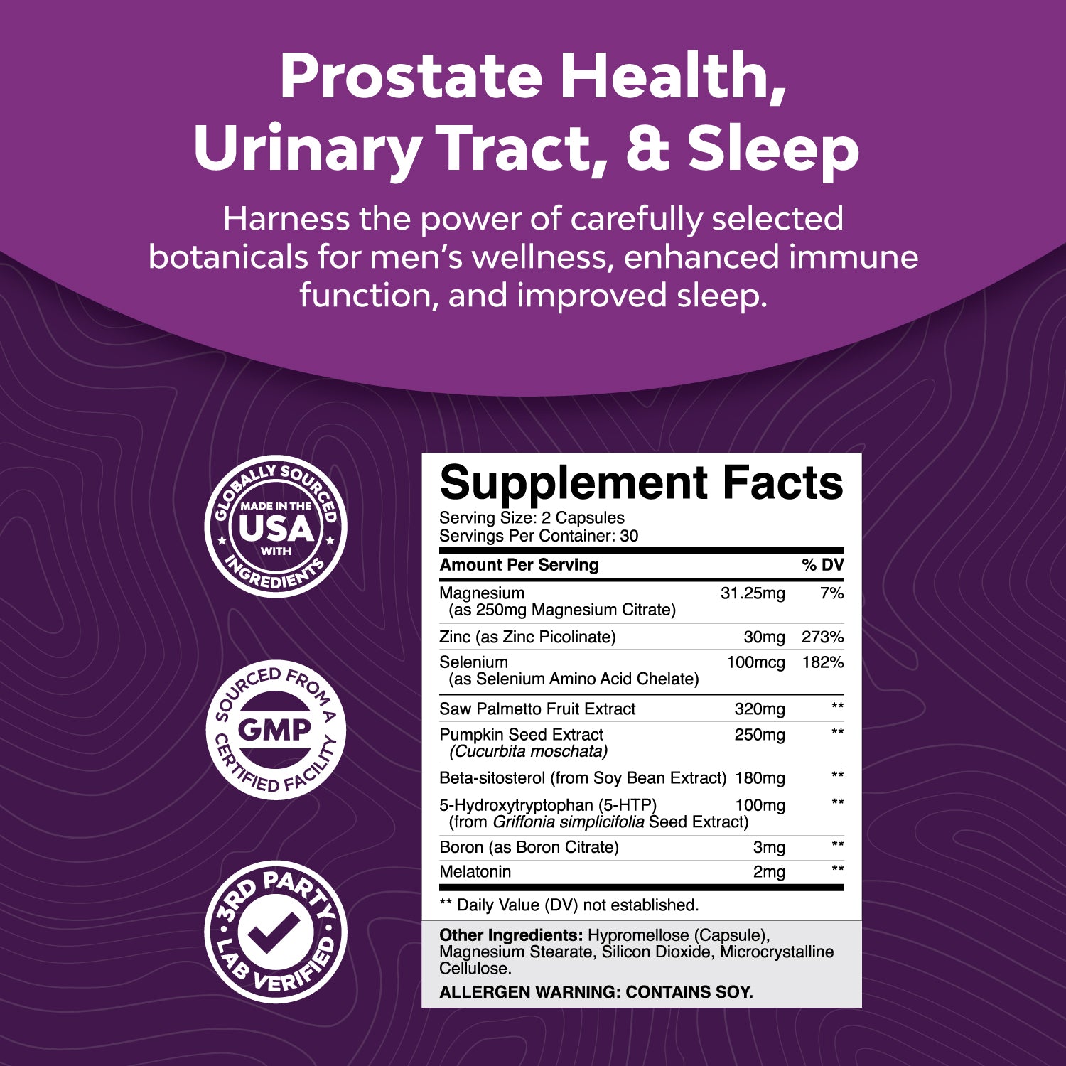 Prostate Support PM - 60 Capsules - Nature's Craft