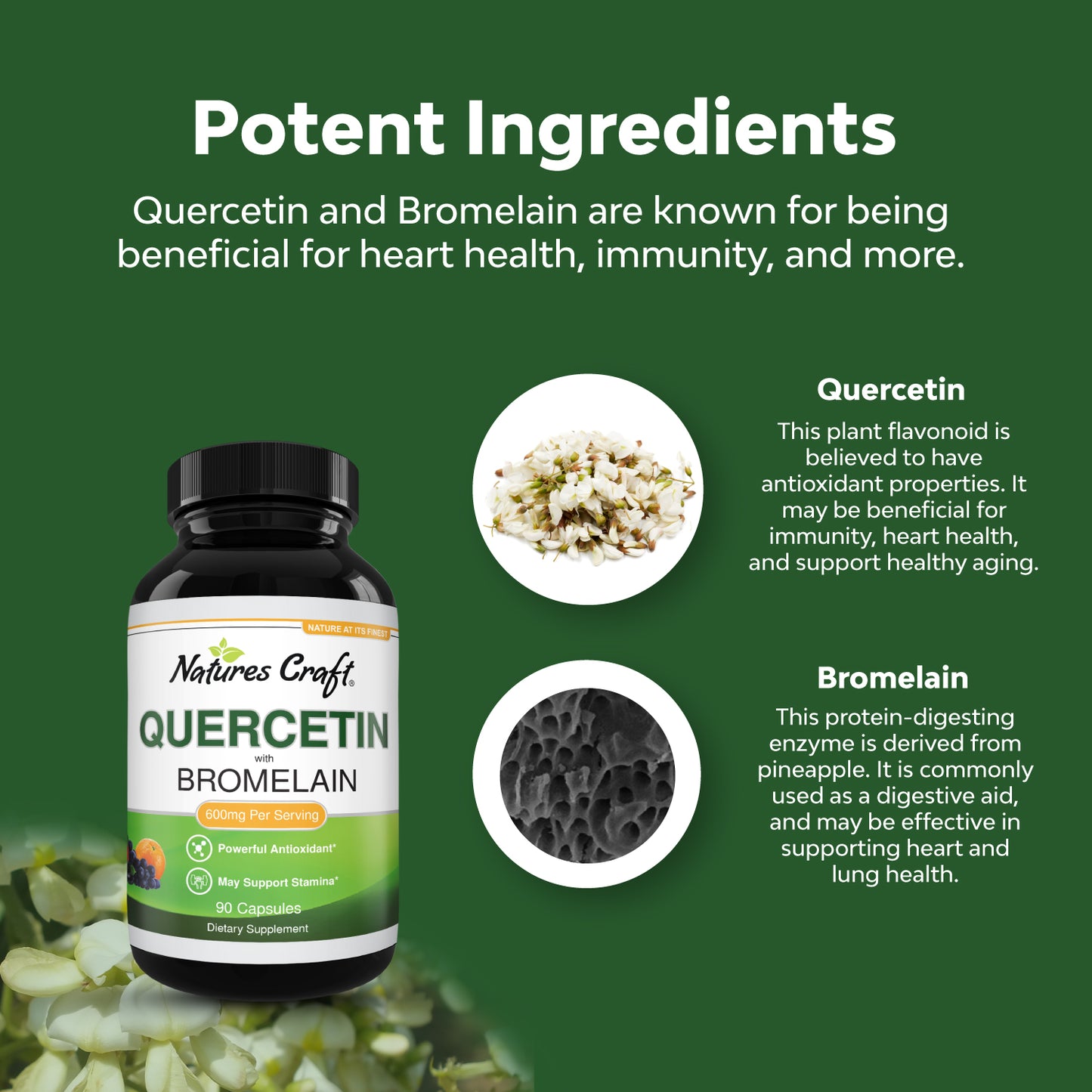 Quercetin with Bromelain - 90 Capsules