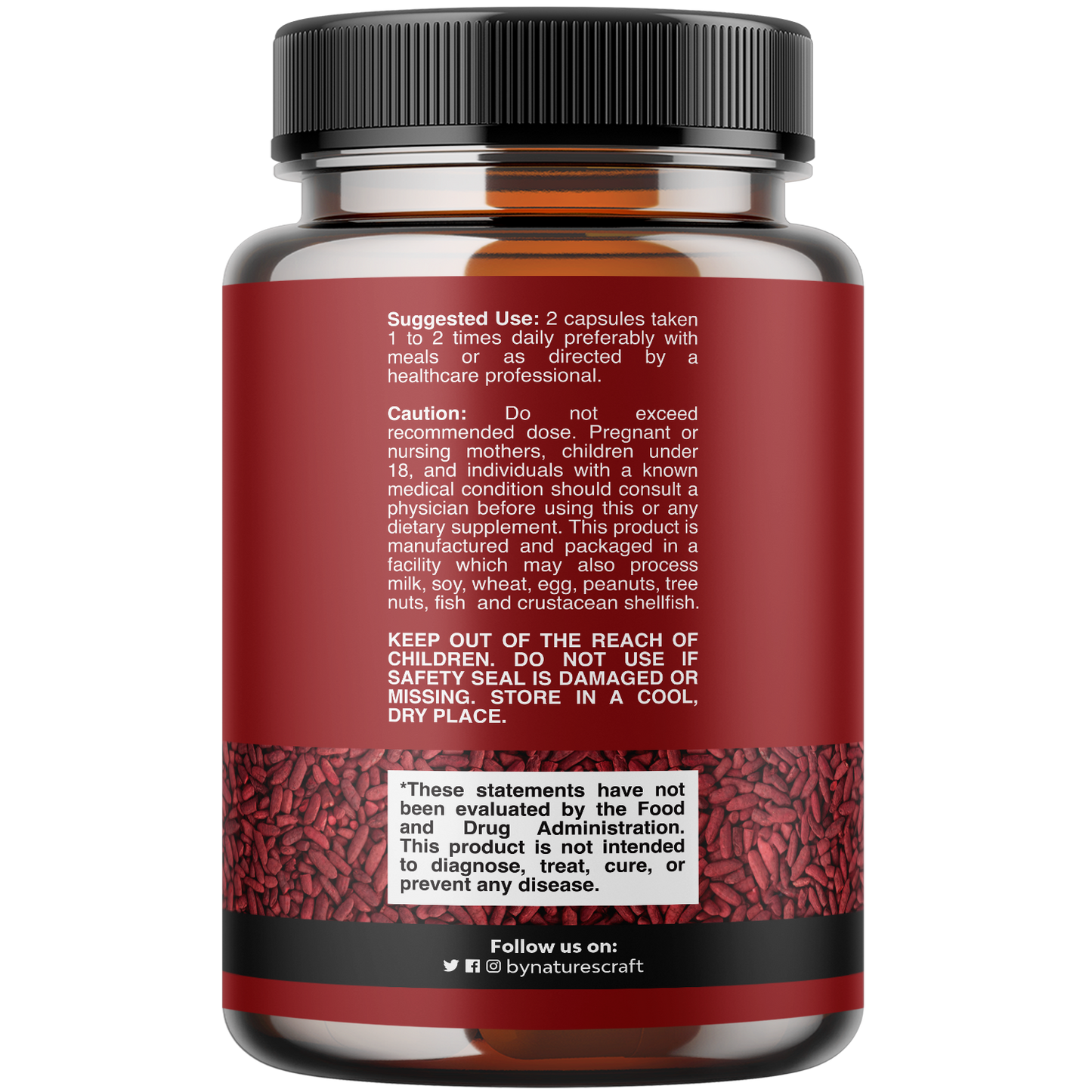 Red Yeast Rice + CoQ10 1200mg per serving - 120 Capsules
