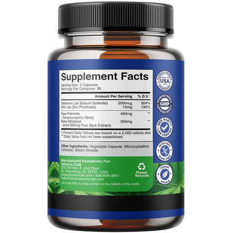 Men's Saw Palmetto 450mg per serving