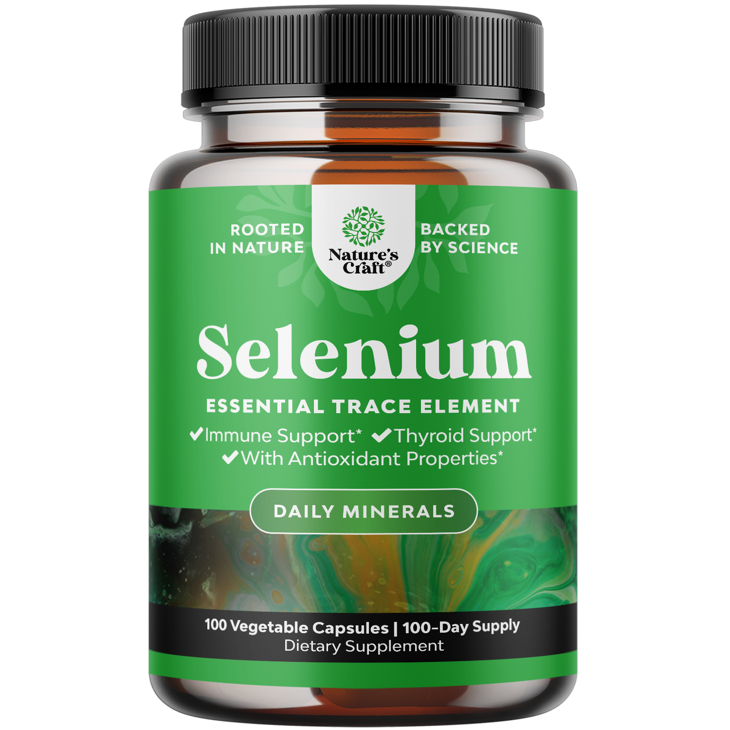 Selenium - 100 Veggie Capsules - Nature's Craft