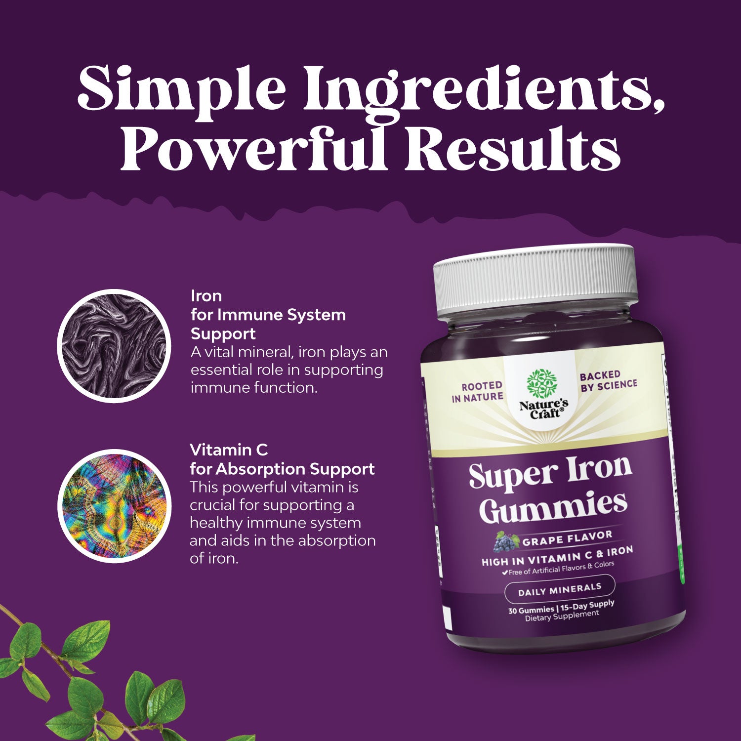 Super Iron Gummy 45mg per serving