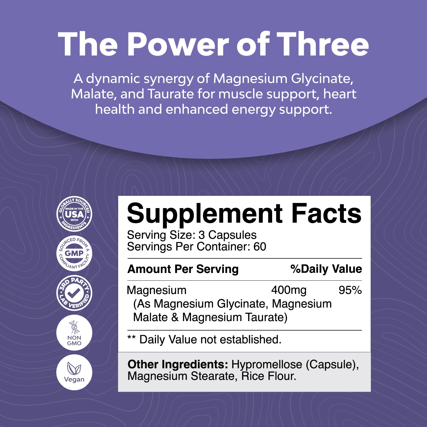 Triple Magnesium Complex - 180 Capsules - Nature's Craft
