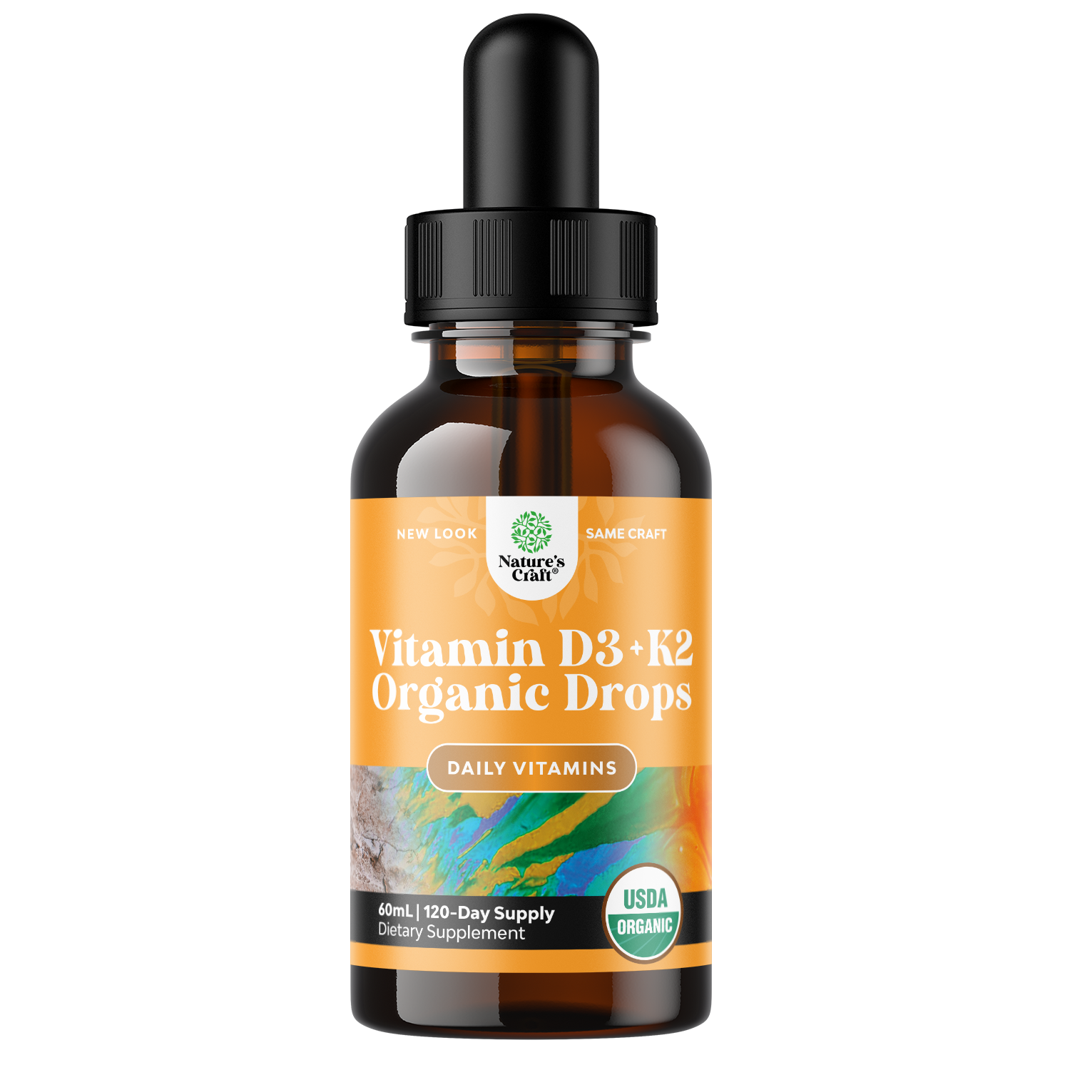 Organic Vitamin D3 + K2 Drops 2000IU per serving