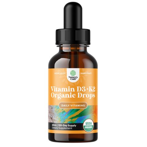 Organic Vitamin D3 + K2 Drops 2000IU per serving