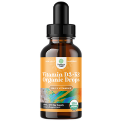 Organic Vitamin D3 + K2 Drops 2000IU per serving