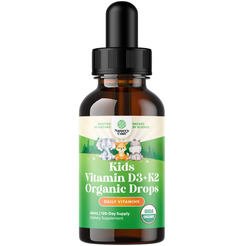 Kids Vitamin D3 + K2 Organic Drops