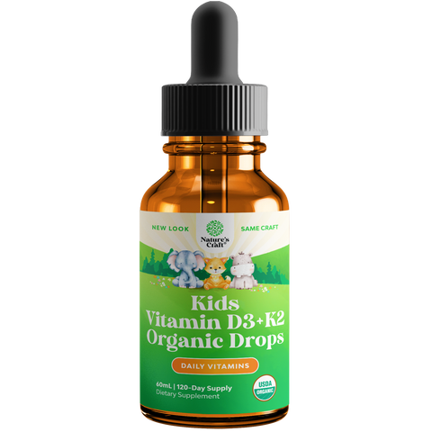Kids Vitamin D3 + K2 Organic Drops