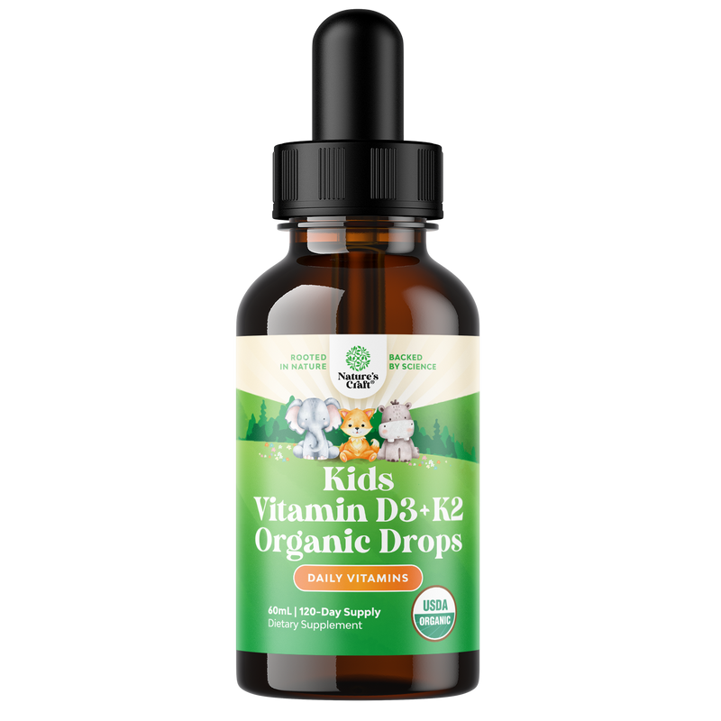 Kids Vitamin D3 + K2 Organic Drops