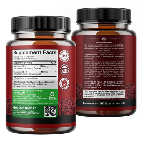 Red Yeast Rice + CoQ10 1200mg per serving
