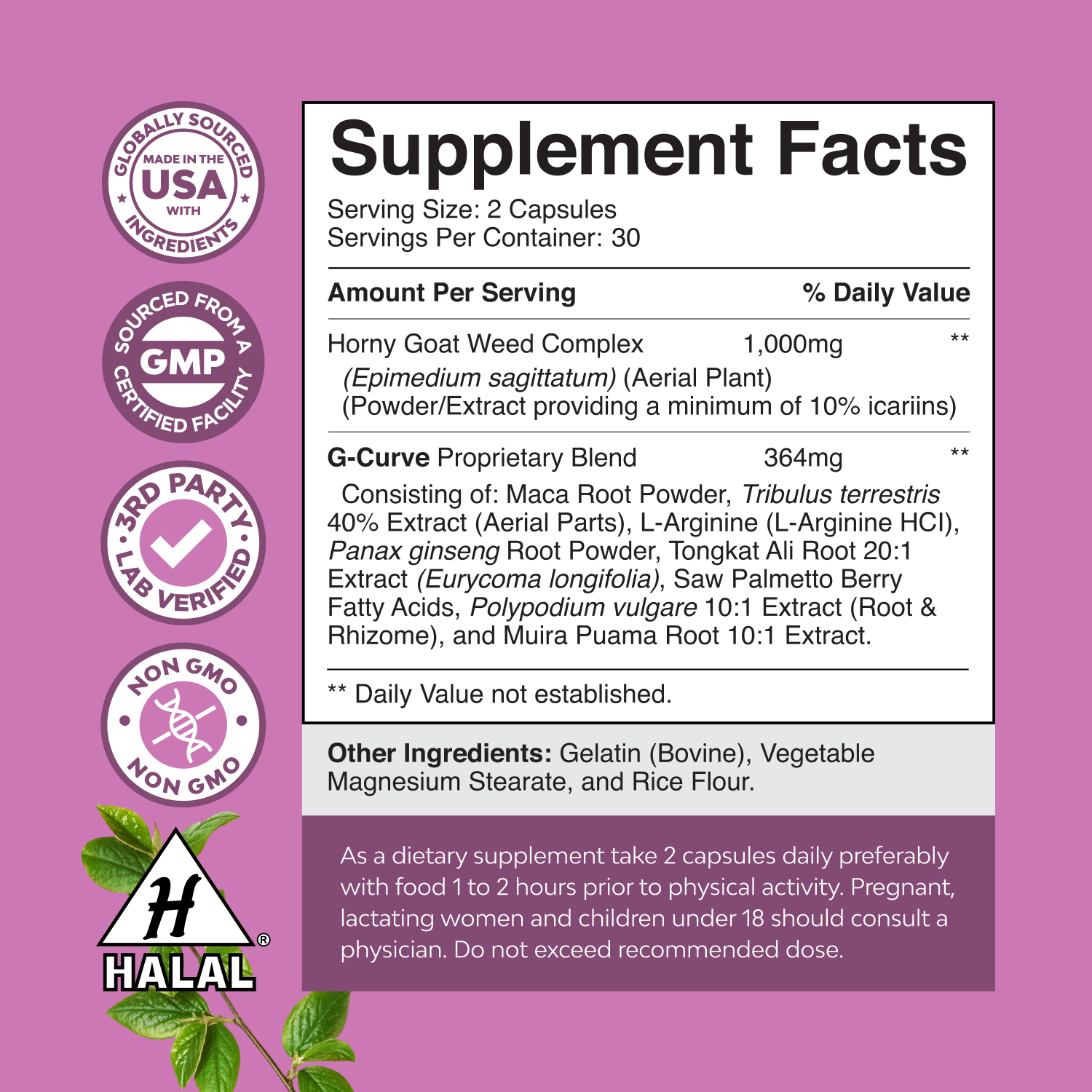 G-Curve Fórmula Avanzada para Mujeres - 60ct