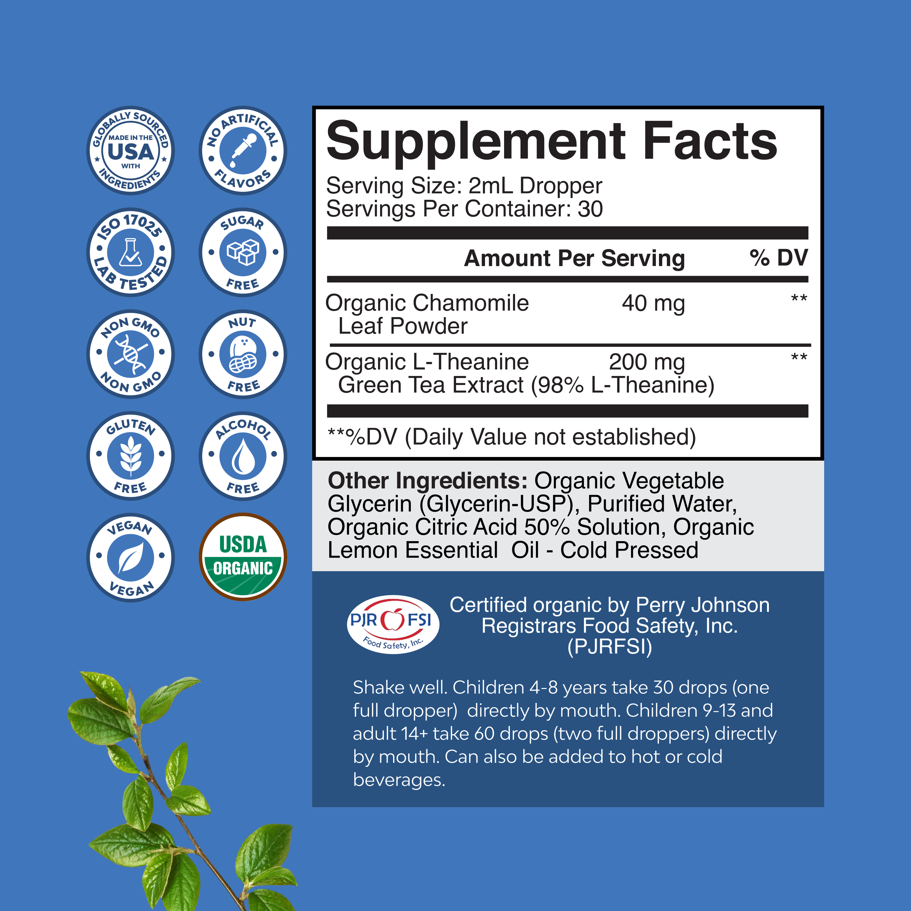 Organic L-Theanine 200mg per serving
