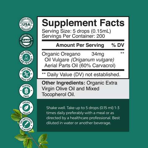 Organic Oil of Oregano Drops