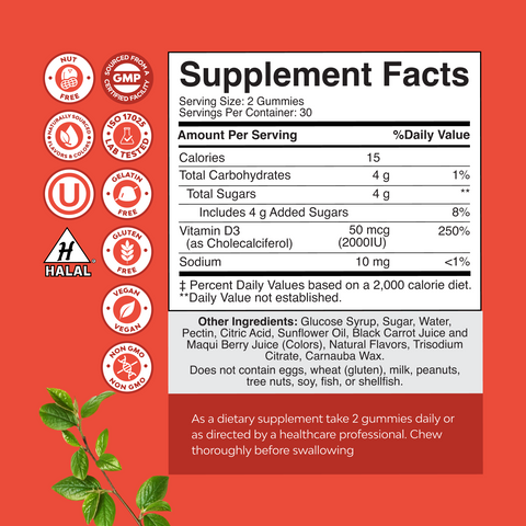 Vitamin D3 Gummies 2000IU per serving
