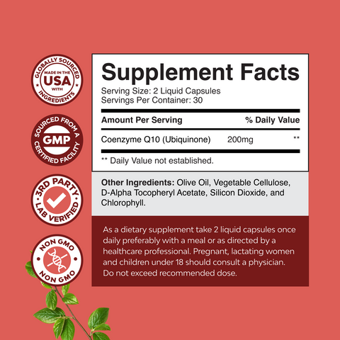 CoQ10 200mg per serving