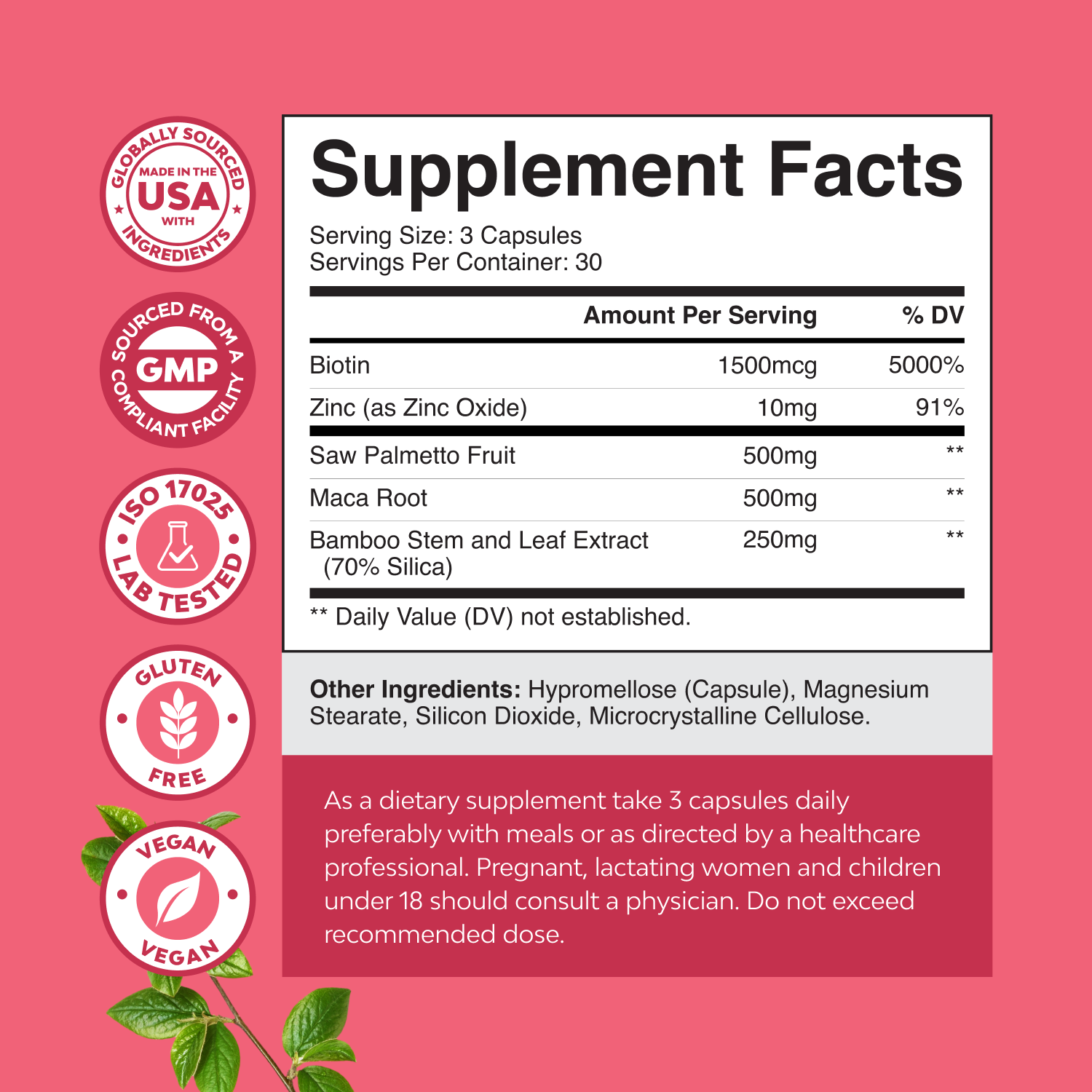 Women's Saw Palmetto 500mg per serving