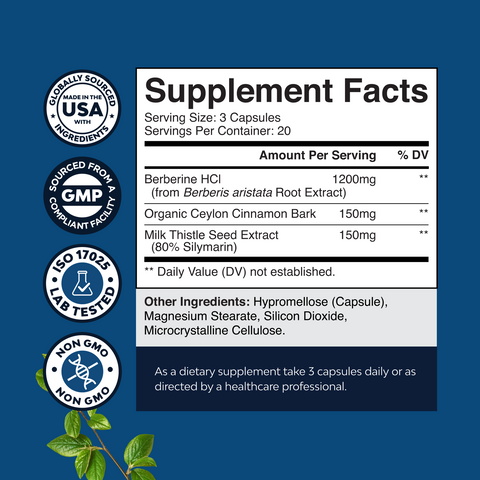 Berberine 1200mg per serving