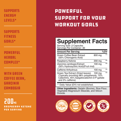 Raspberry Ketone Ultra 200mg per serving