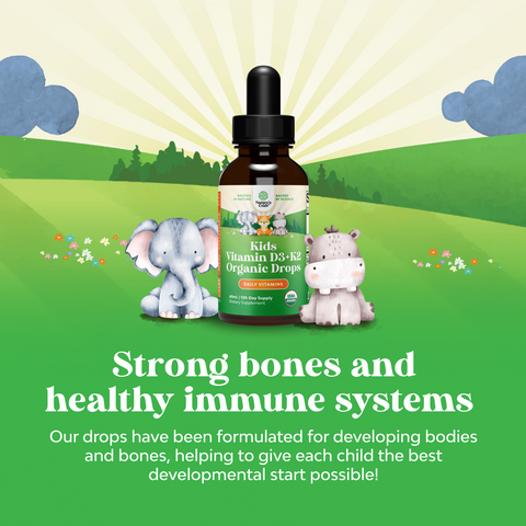 Kids Vitamin D3 + K2 Organic Drops