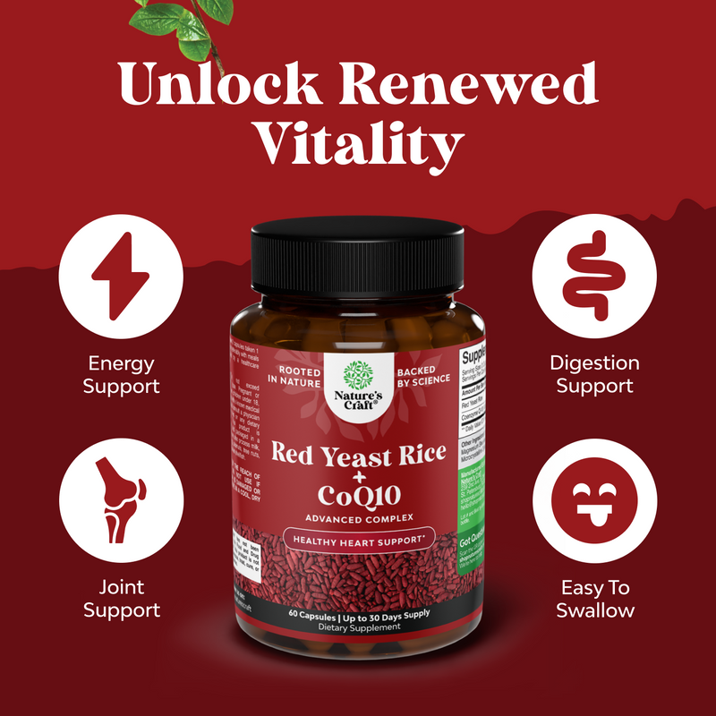 Red Yeast Rice + CoQ10 1200mg per serving