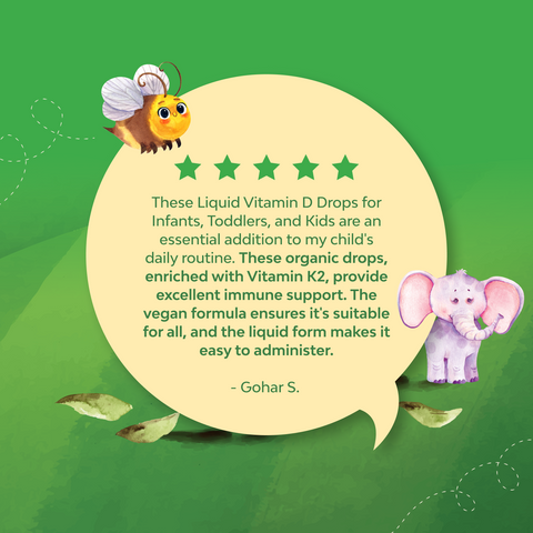 Kids Vitamin D3 + K2 Organic Drops