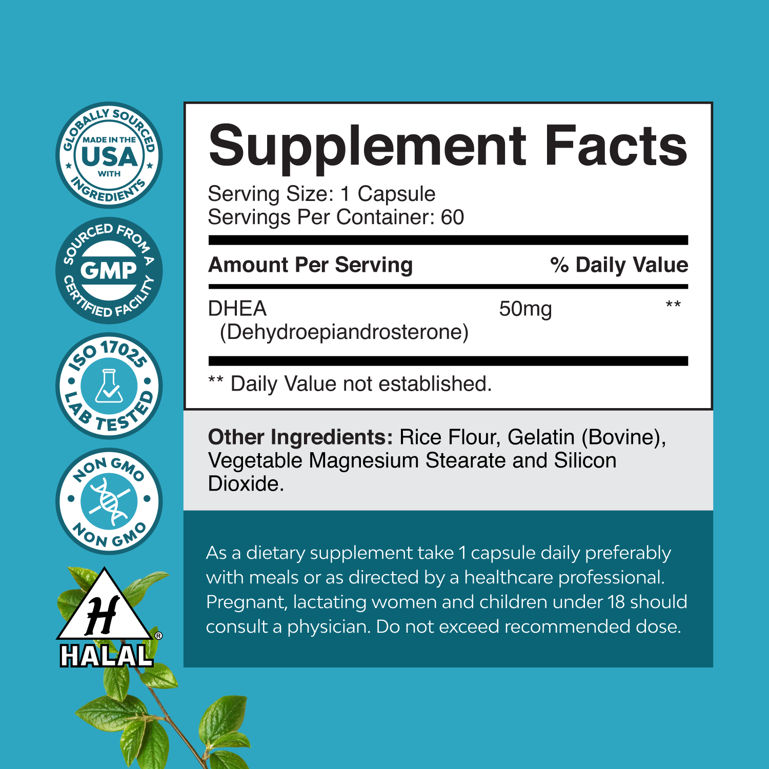 DHEA 50mg per serving