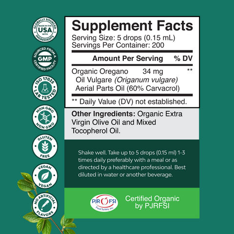 Organic Oil of Oregano Drops