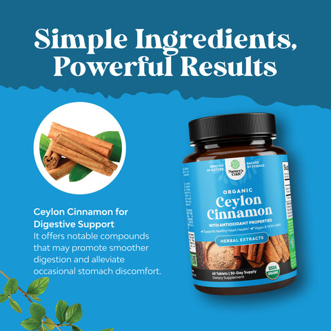 Organic Ceylon Cinnamon 1000mg per serving