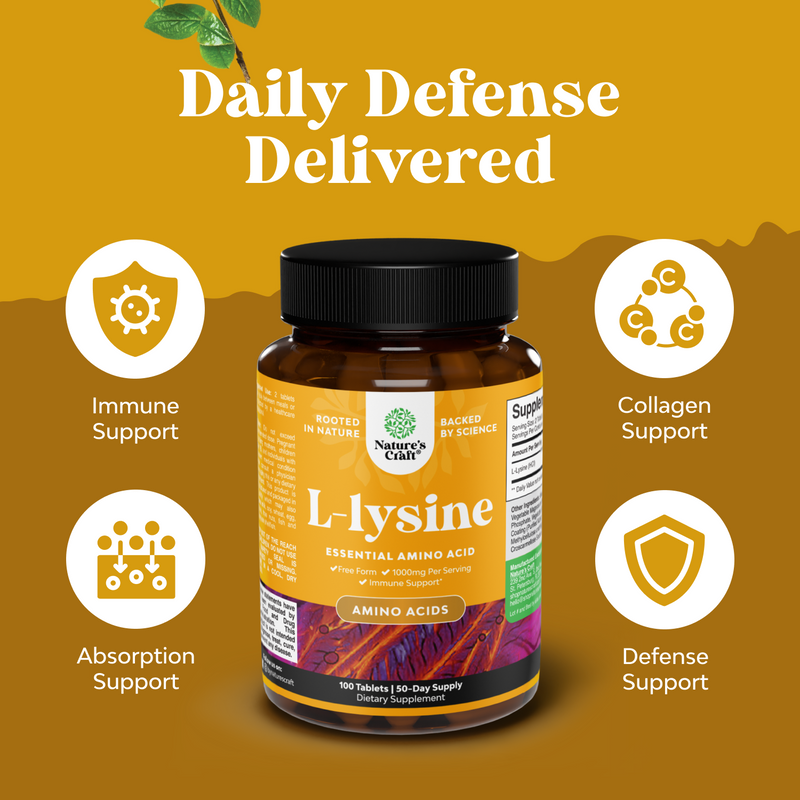 L-Lysine 1000mg per serving