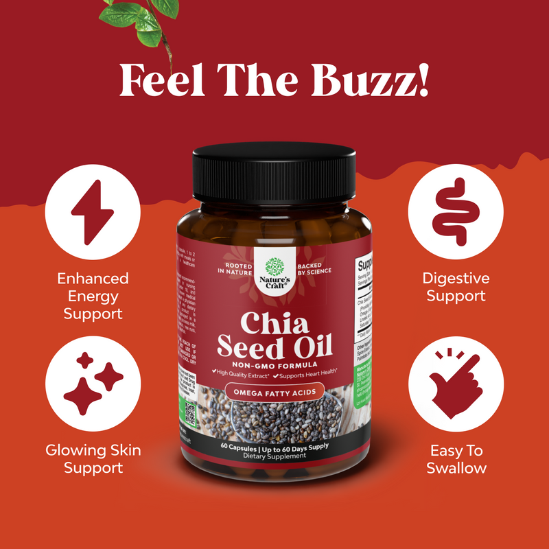 Cápsulas de extracto puro de semillas de chía