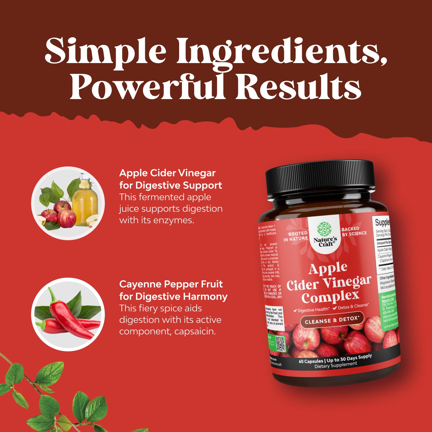 Apple Cider Vinegar Complex 1000mg per serving